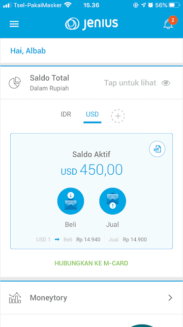 Pembelian Mata Uang Asing di Jenius