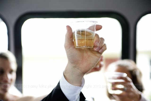 a toast after the wedding