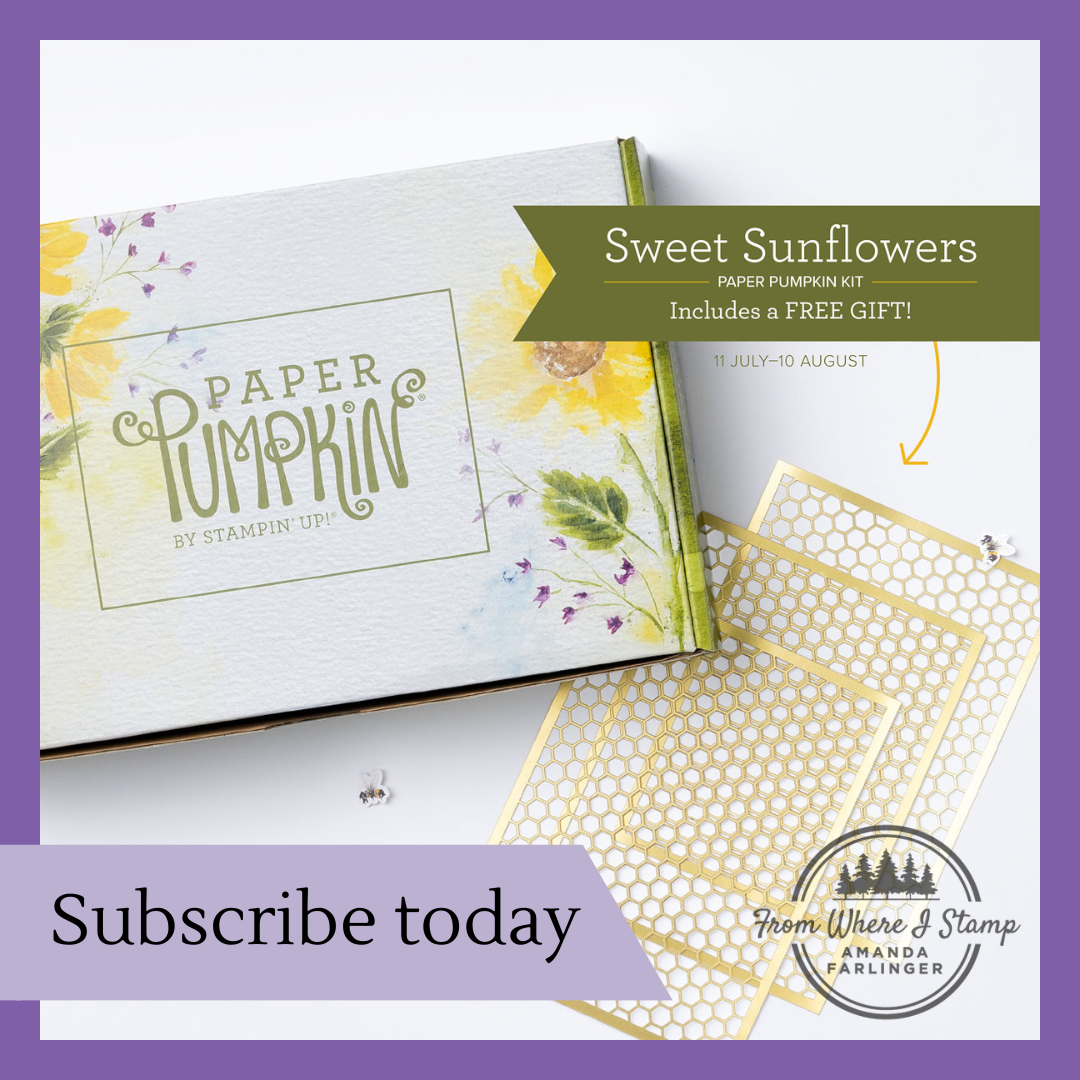 Paper Pumpkin subscription in Canada, Subscription Kit, August 2022 Paper Pumpkin, Stampin Up kit, Sweet Sunflowers