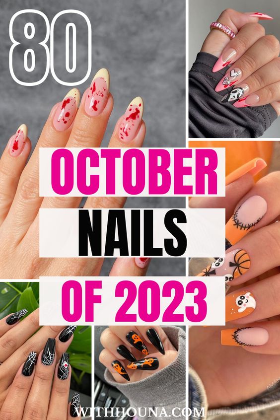 80 Spooky October Nails of 2023 and October Nail Ideas You Have to Recreate