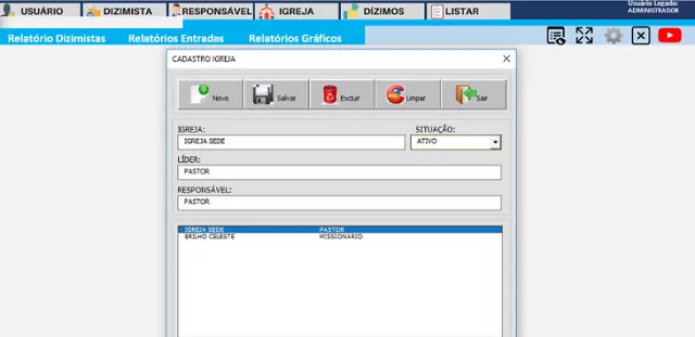 Dízimos e Ofertas Planilha Excel