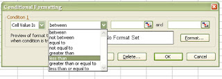 condition formating in Excel