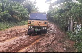 Jalan Desa Tantan Hancur, PUPR Muaro Jambi Akan Usulkan Perbaikan