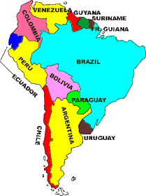 Latin America Map Physical