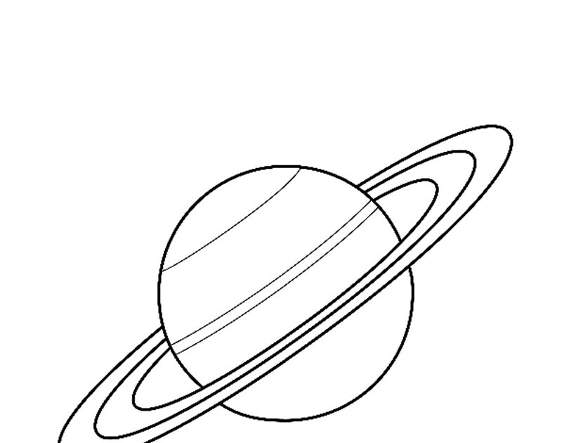 Coloring Pages for Kids: Planet Saturn Coloring Pages