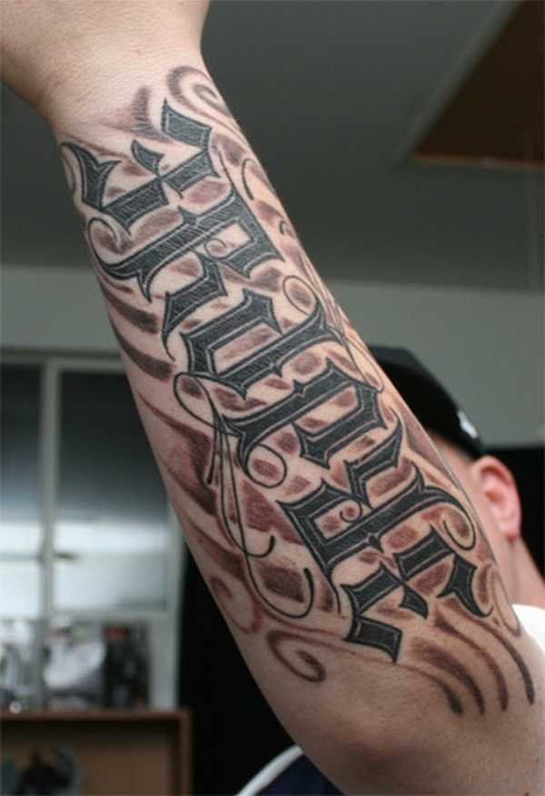 Ambigram Tattoo Design Long Ambigram Arm Tattoo Design