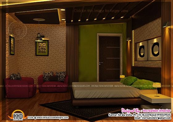  Home  theater  bedroom  and dining interior Kerala home  