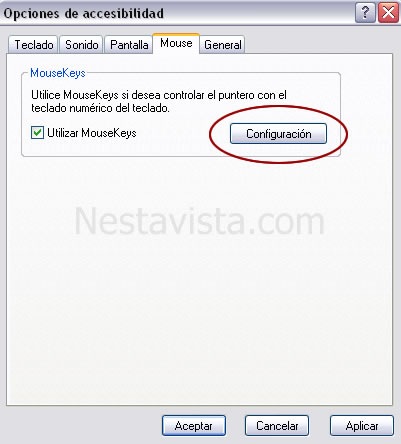 Convertir el teclado en mouse 2