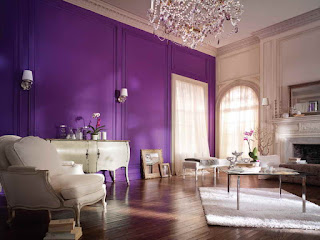 living  room  wall  paint  ideas  purple  color  with  white  living  room  furniture