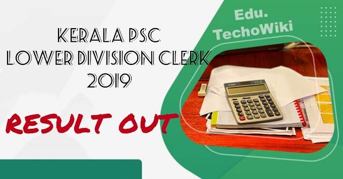 Kerala PSC Lower Division Clerk (LDC) Result 2021 Cut Off Marks
