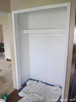 paint closet, make it look like new, white closet paint