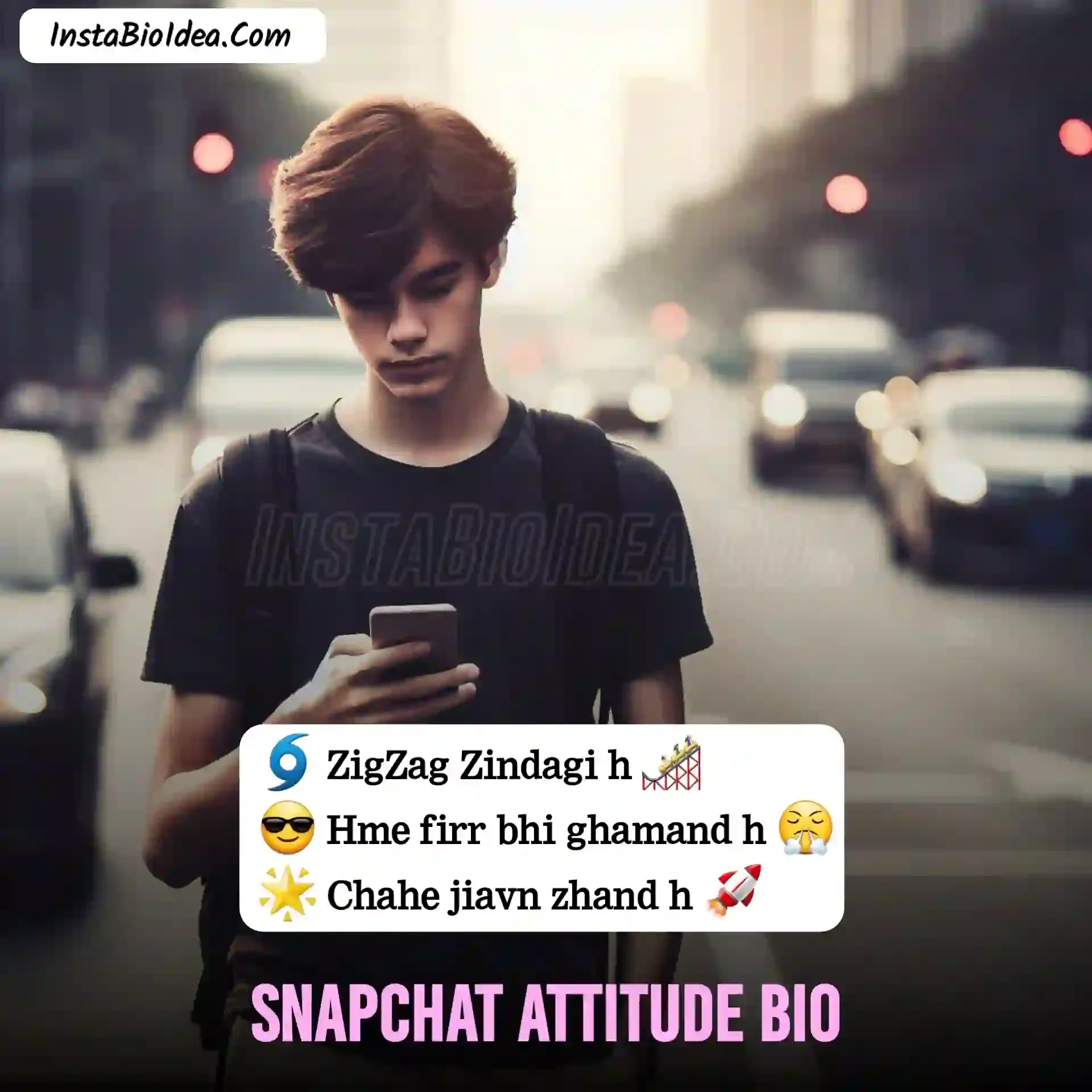 snapchat attitude bio image