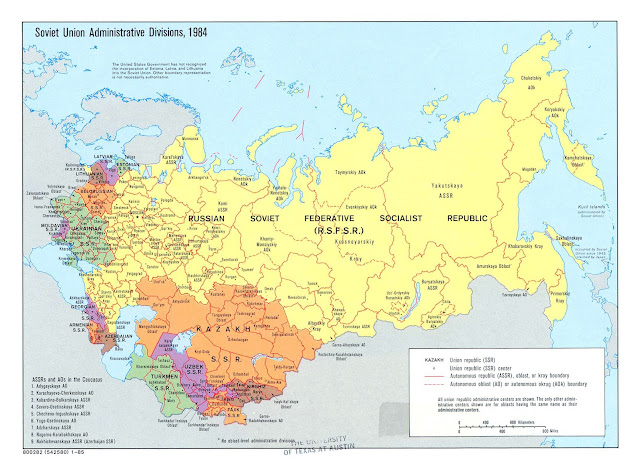 Peta Uni Soviet dari Mapsland