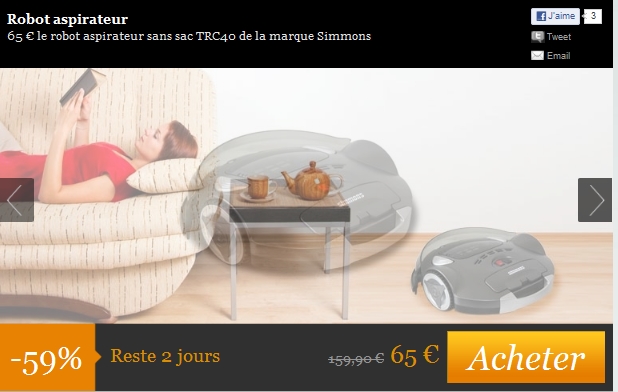 Robot aspirateur: 65 € le robot aspirateur double fonction : aspiration + serpillère  bon plan aspirateur aspirateur pas cher aspirateur qui fonctionne tout seul