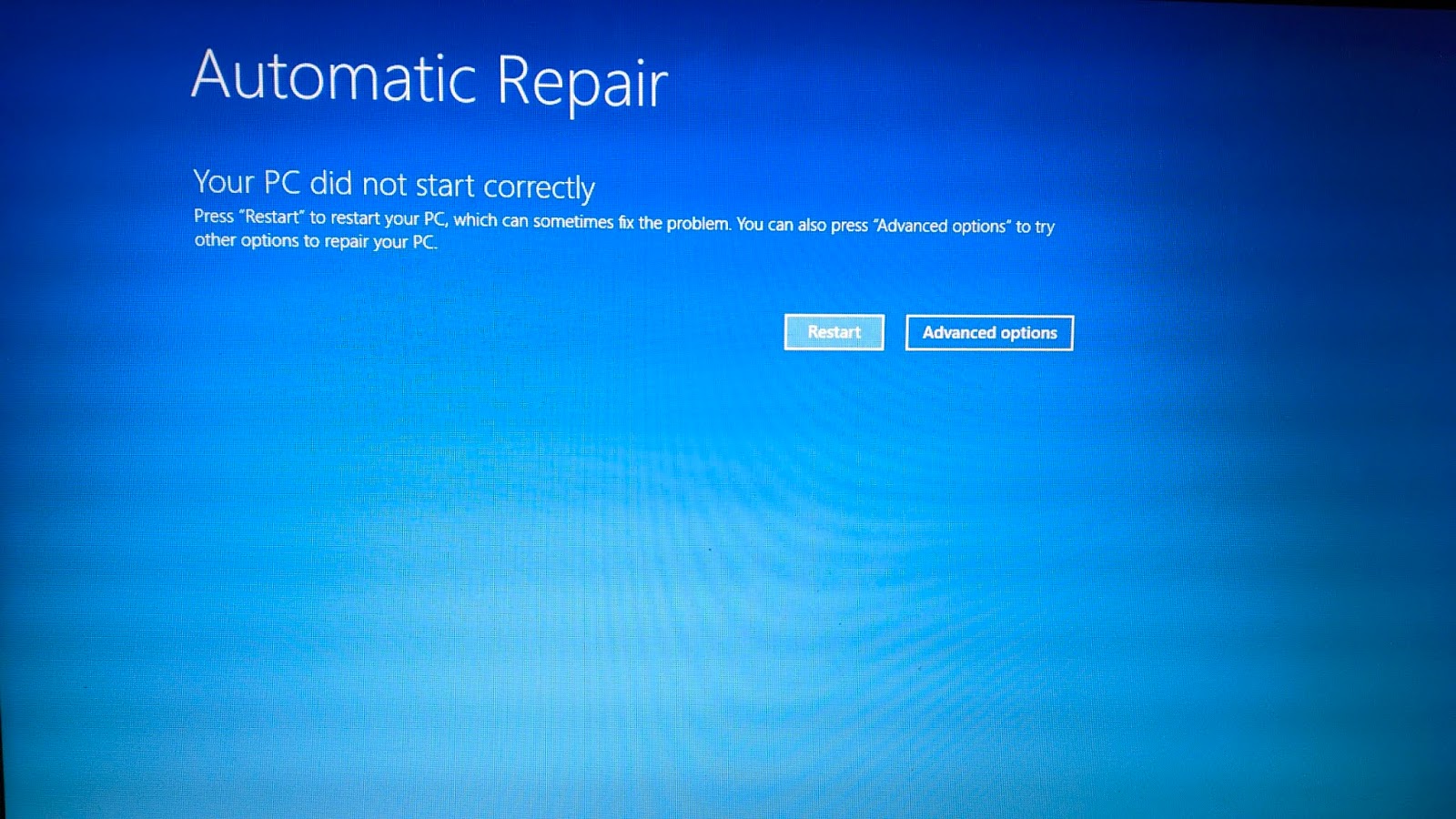 automatic repair windows 10 laptop acer