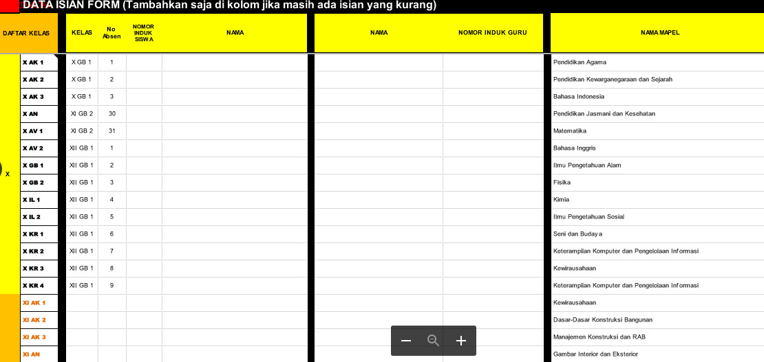 Download File Perangkat Administrasi Guru kelas SD K 13 