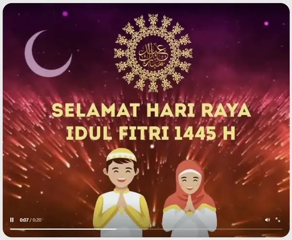 animasi gif hari raya idul fitri 2024 islami gratis