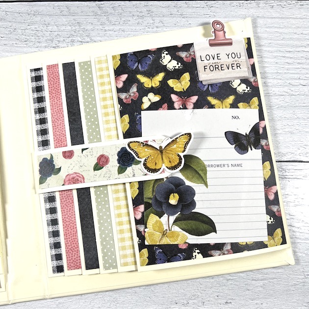 Scrapbook Album with Butterflies and Flowers