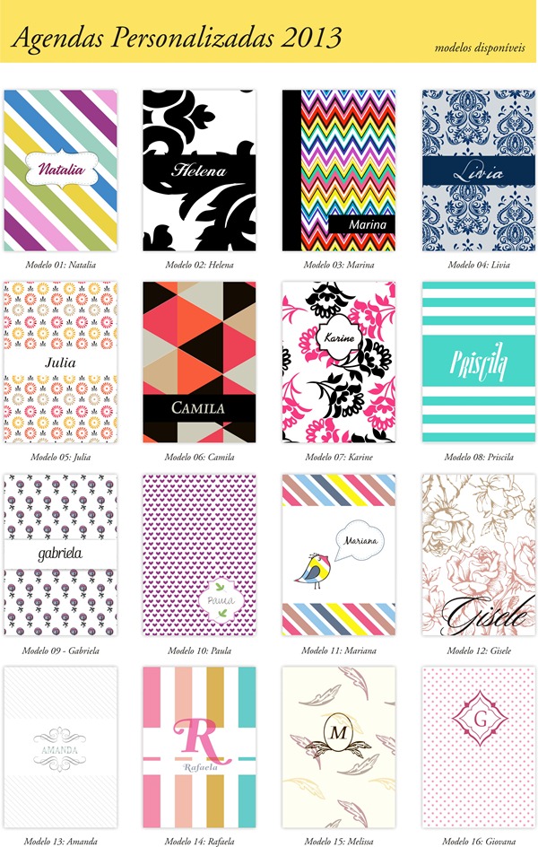 agendas personalizadas 2013 - 01