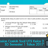Kumpulan Pola Soal Uts Kelas 3 Sd Semester 1 Tahun 2017