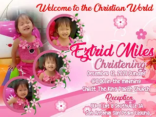 This is a template for a christening invitation that you can customize for your own party. Use it for your christening or a special birthday, or as an invitation for any other occassion.