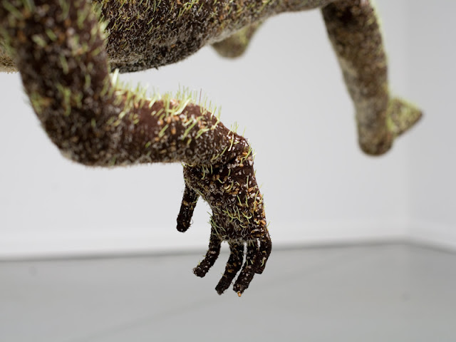 soil, wheat seeds, recycled metal, fabric, amazing, sculpture, mathilde roussel, lives of grass