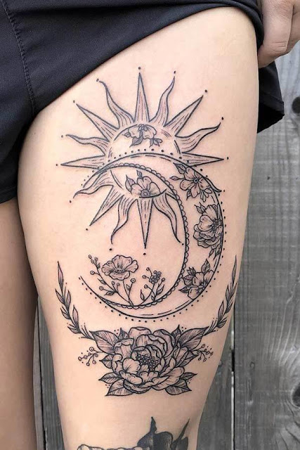 t need a large style that is visible all of the time 28+ Amazing Sun And Moon Tattoos for Best Friends To Rock In 2019