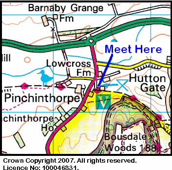 Map of the Pinchinthorpe Visitor centre area