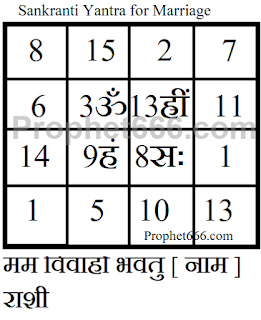 Marriage Yantra Experiment started on Makar Sankranti