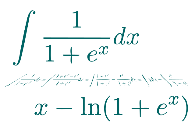 Integral Indefinida $\displaystyle{\frac{1}{1+e^{x}}}$
