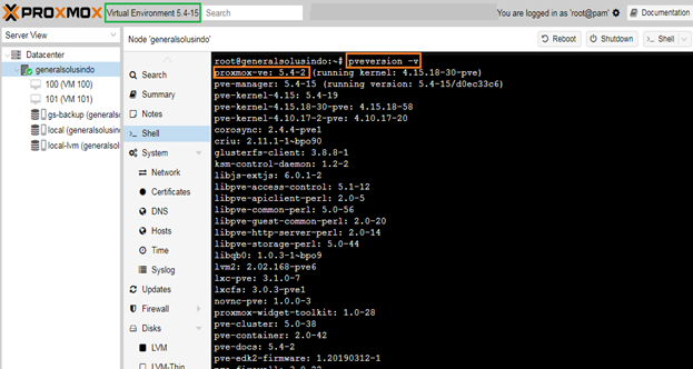 Cara Upgrade  Proxmox PVE VER 5.4  ke  VER. 6.2