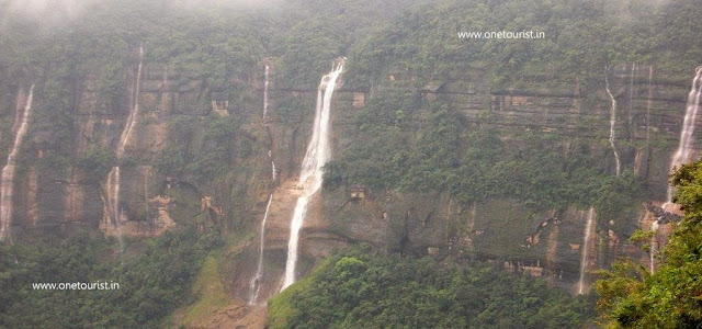 seven sister fall , meghalaya