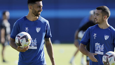 Juande y Ramon entrenamiento Málaga Club de Fútbol
