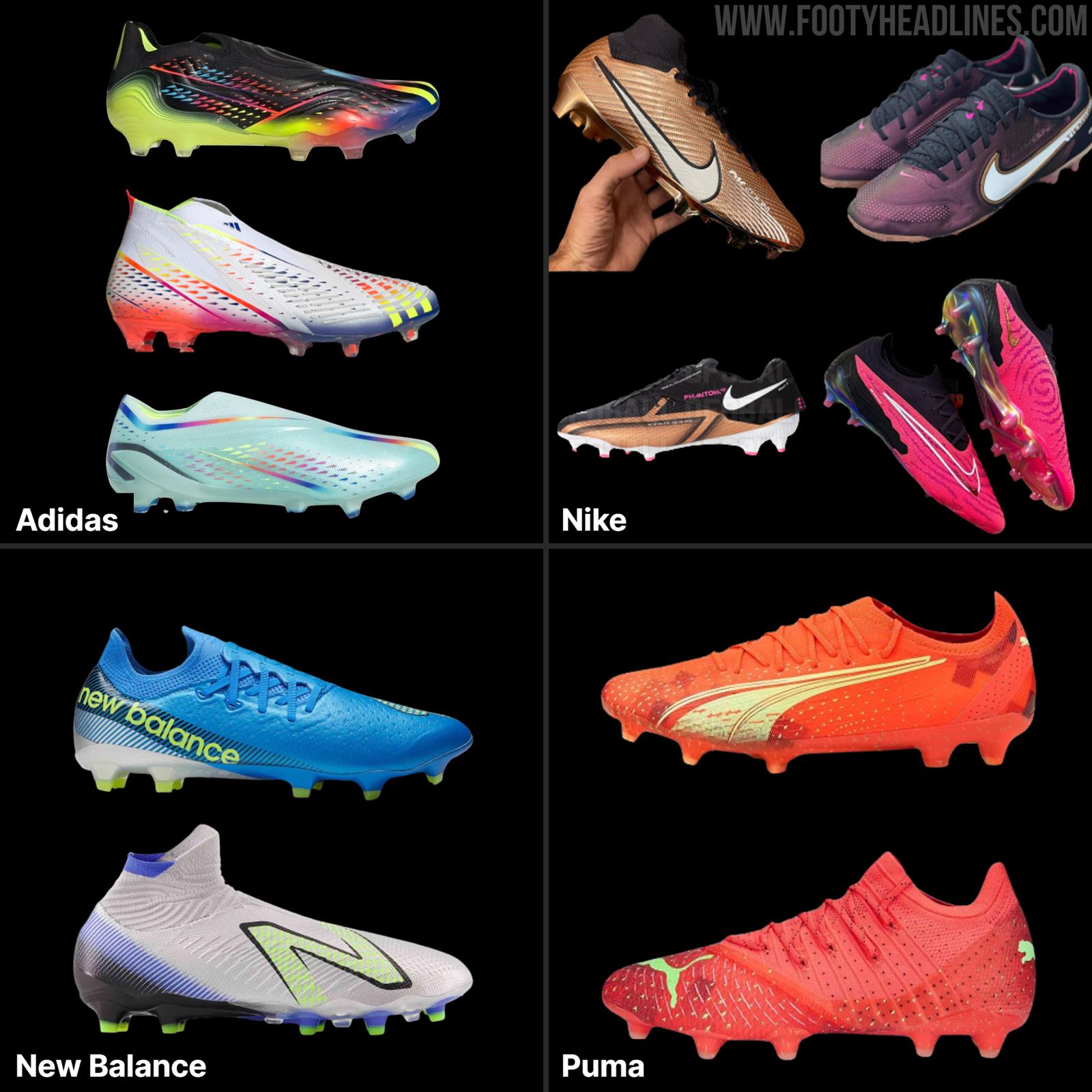 Vriend versterking tumor Adidas, Nike, Puma & New Balance 2022 World Cup Boots Packs Leaked/Released  - Footy Headlines
