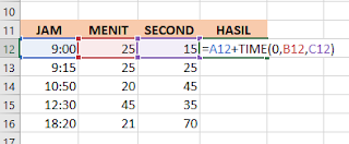 Menambahkan Waktu di Excel dengan Angka Biasa untuk Menjadi Menit dan Detik