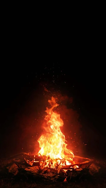 Campfire At Night iPhone Wallpaper