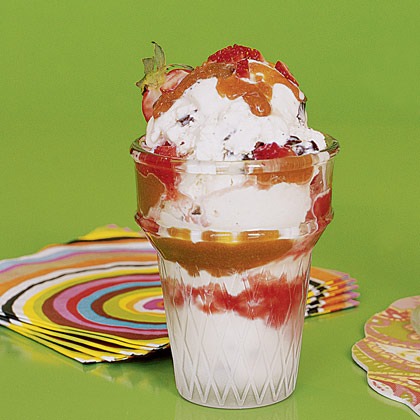 Peanut Butter and Strawberry Sundae