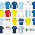 Todas as camisas das seleções campeãs da Copa do Mundo