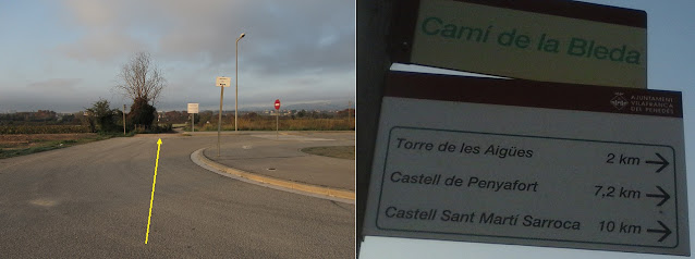 Vilafranca del Penedès a La Bisbal del Penedès - ruta Castellera, de plaça a plaça; avinguda del Foix a Vilafranca del Penedès