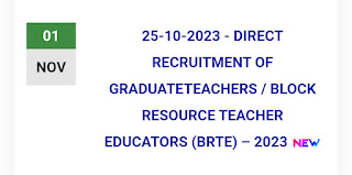 DIRECT RECRUITMENT OF GRADUATETEACHERS / BLOCK RESOURCE TEACHER EDUCATORS (BRTE) – 2023