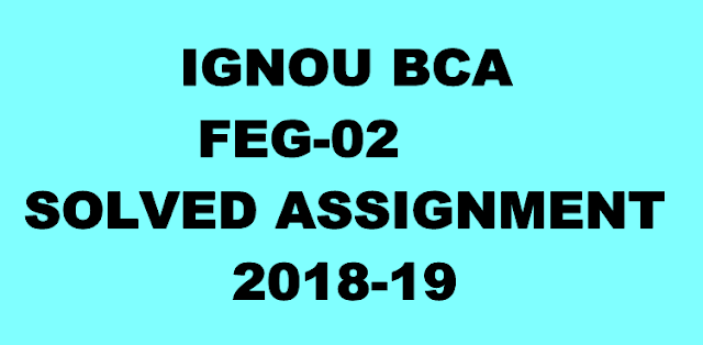 BCA SOLVED ASSIGNMENTS 2018 19 