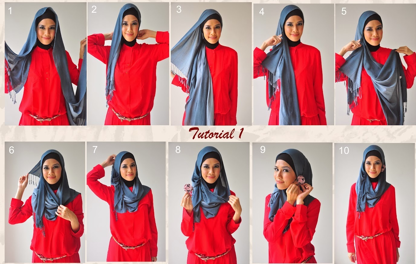 Tutorial Hijab Pashmina Syari Simple Tutorial Hijab Paling Dicari