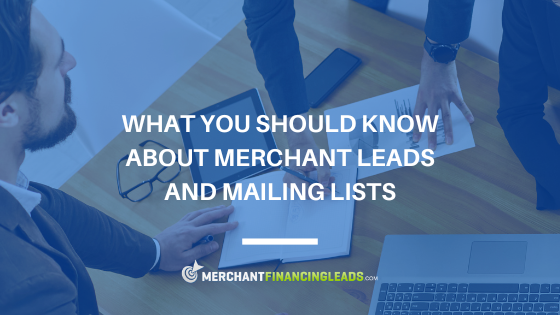 Merchant Cash Advance Leads and Mailing Lists