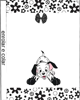 101 Dalmatians in Red and Black, Free Printable Labels.