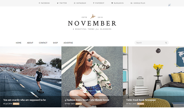 November Blogger template