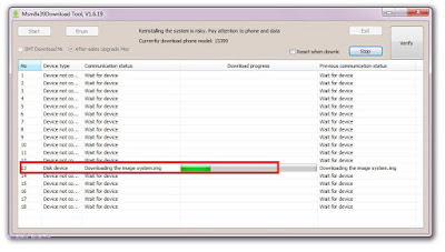 proses flash Msm8x39DownloadTool