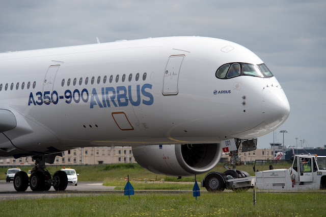 Airbus A350-900 XWB is Being Towed