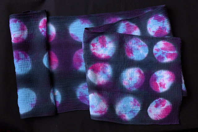 Space-Shibori Musselinschal