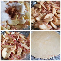 Tarta de granadas y manzanas