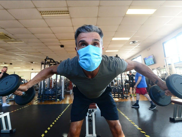 Working Out Gym Face Mask Social Distancing